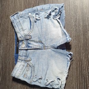 Joe's Jeans Girl's Shorts Lace-up Sides size 7 Stretchy
